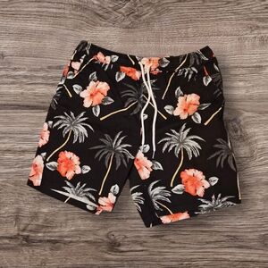 Floral Black Men's Shorts